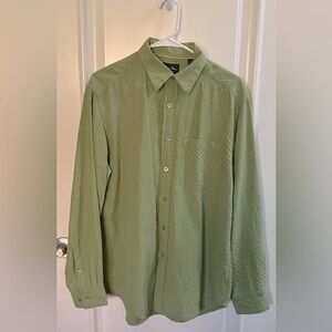 Indigo Palms Long Sleeve Button Down Shirt